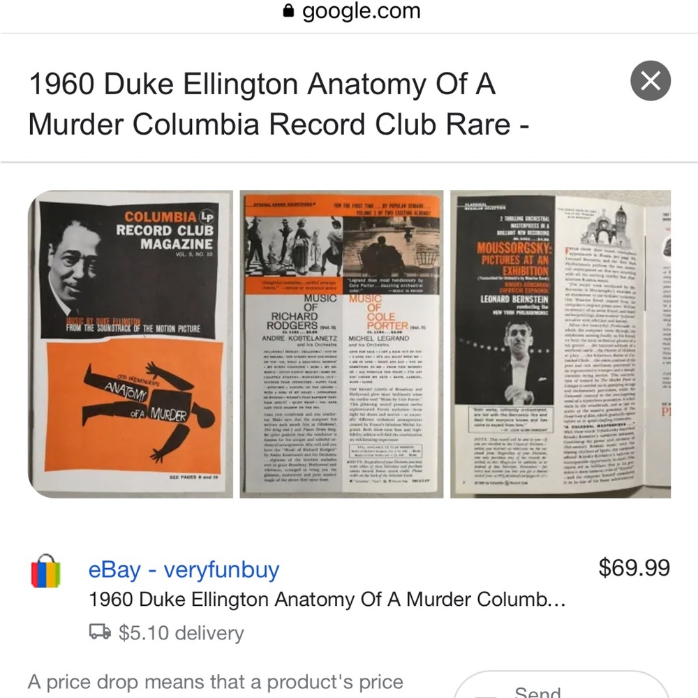 Duke Ellington’s Anatomy of a Murder Sound Track vinyl! Original Owner! 🔥🎵🎶 - Picture 17 of 17
